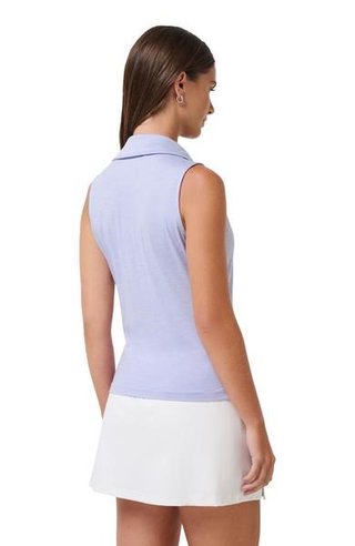 Travis Mathew Skyloft Light Sleeveless damskie polo bez rękawów, heather soft blue