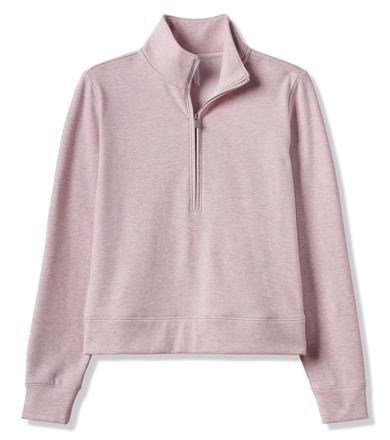 Travis Mathew Cloud Fleece Half-Zip damska bluza, heather violet ice