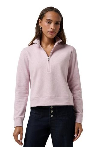 Travis Mathew Cloud Fleece Half-Zip damska bluza, heather violet ice
