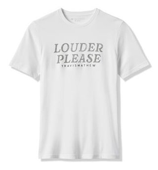Travis Mathew Louder Please Tee koszulka męska, białe