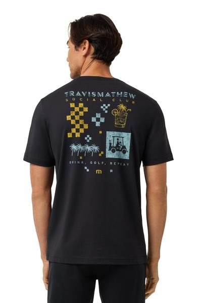 Travis Mathew Beverage Cart Tee koszulka męska, czarne