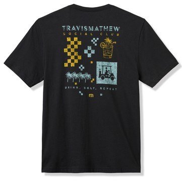 Travis Mathew Beverage Cart Tee koszulka męska, czarne