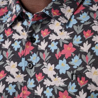 Travis Mathew Featherweight Fairway Fit męskie polo, black/floral