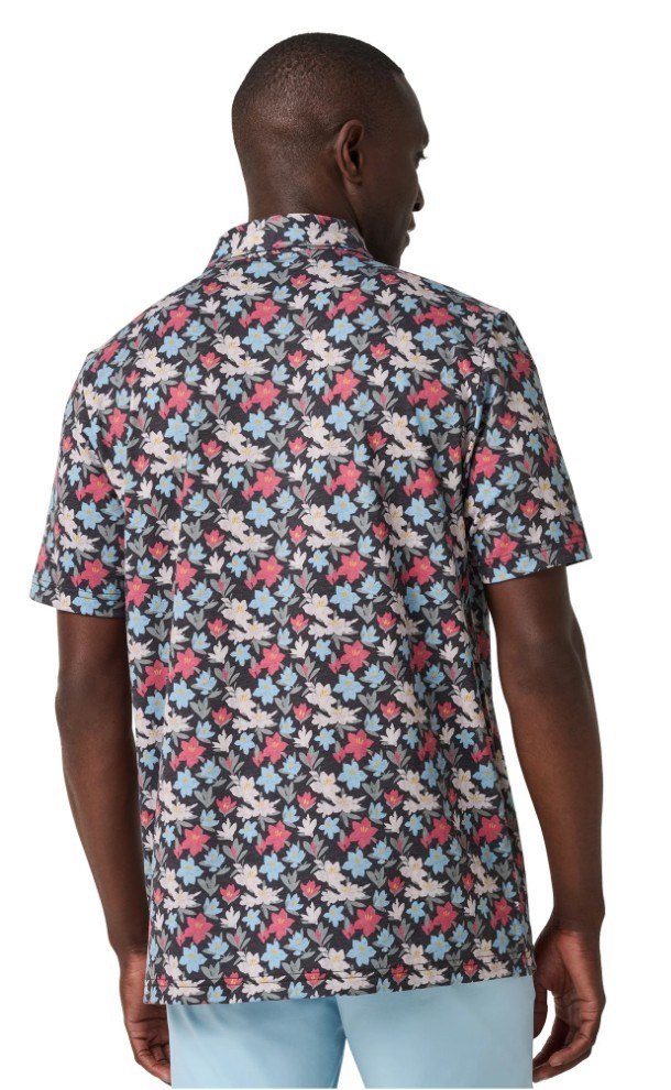 Travis Mathew Featherweight Fairway Fit męskie polo, black/floral