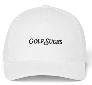 Travis Mathew Golf Sucks męska czapka z daszkiem, biała
