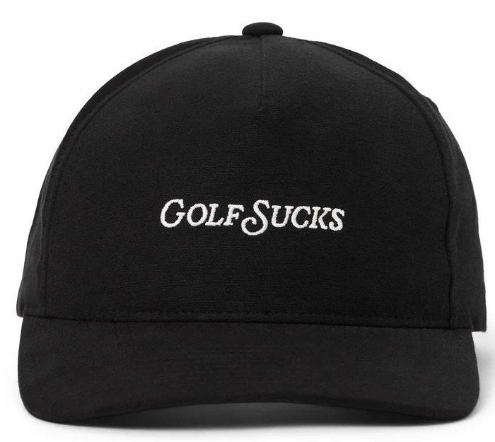 Travis Mathew Golf Sucks męska czapka z daszkiem, czarna