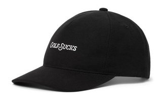 Travis Mathew Golf Sucks męska czapka z daszkiem, czarna