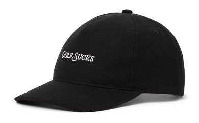 Travis Mathew Golf Sucks męska czapka z daszkiem, czarna