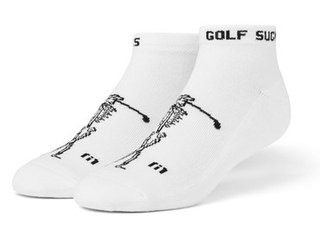Travis Mathew Golf Sucks Ankle unisex skarpetki, 1para, biała