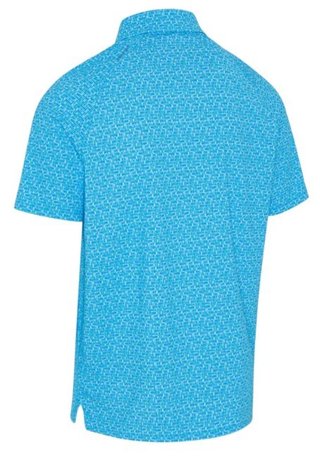 Callaway Tile Gingham Print męskie polo, brilliant blue