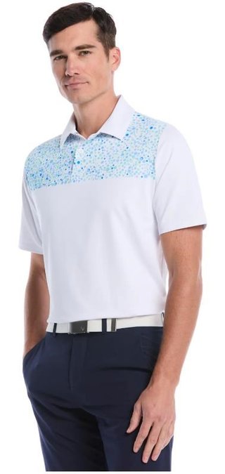Callaway Driving Range Engineered Print męskie polo, białe