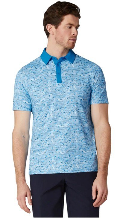 Callaway Hex Marble męskie polo, brilliant blue