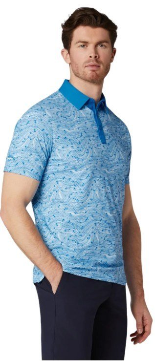 Callaway Hex Marble męskie polo, brilliant blue
