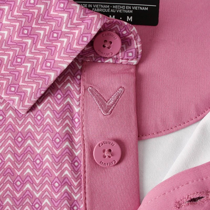 Callaway Timeless Chev męskie polo, rose bouquet