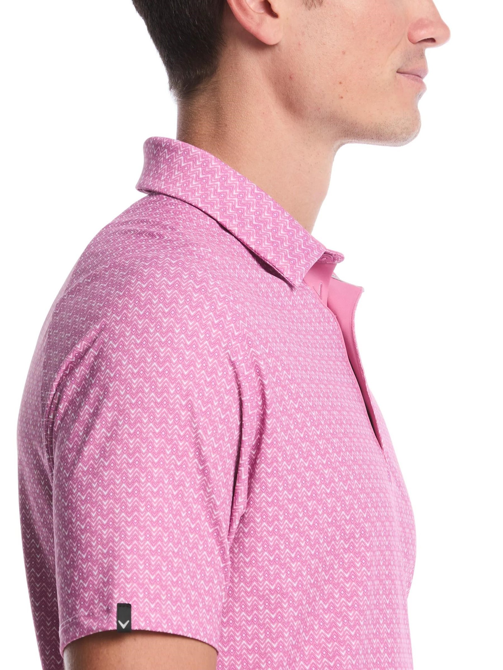 Callaway Timeless Chev męskie polo, rose bouquet