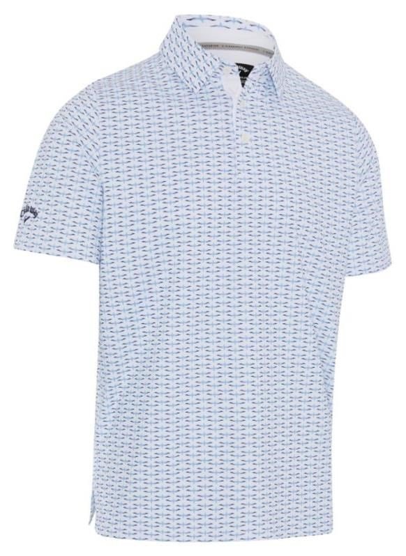 Callaway Albatross Geo Print męskie polo, bright white