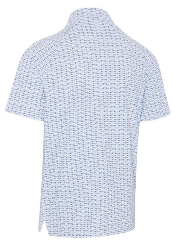 Callaway Albatross Geo Print męskie polo, bright white