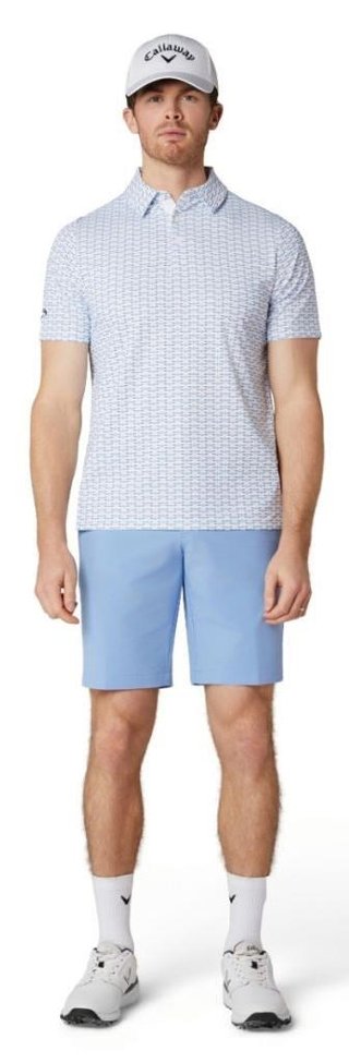 Callaway Albatross Geo Print męskie polo, bright white