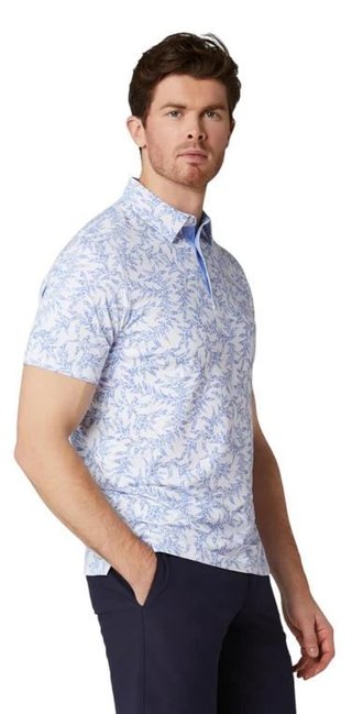 Callaway Chev Botanical męskie polo, vista blue