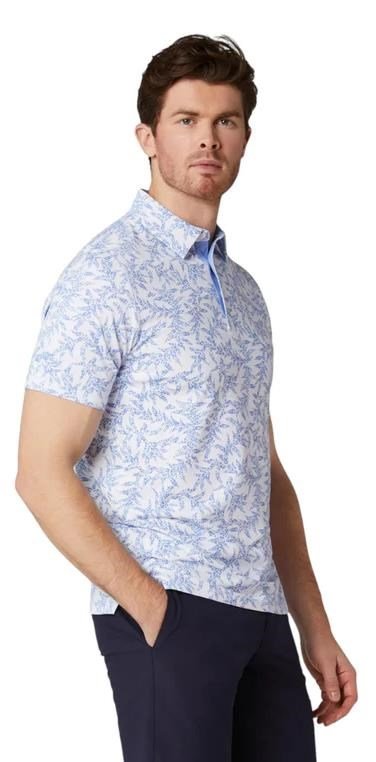 Callaway Chev Botanical męskie polo, vista blue
