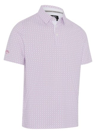 Callaway Club Print męskie polo, bright white
