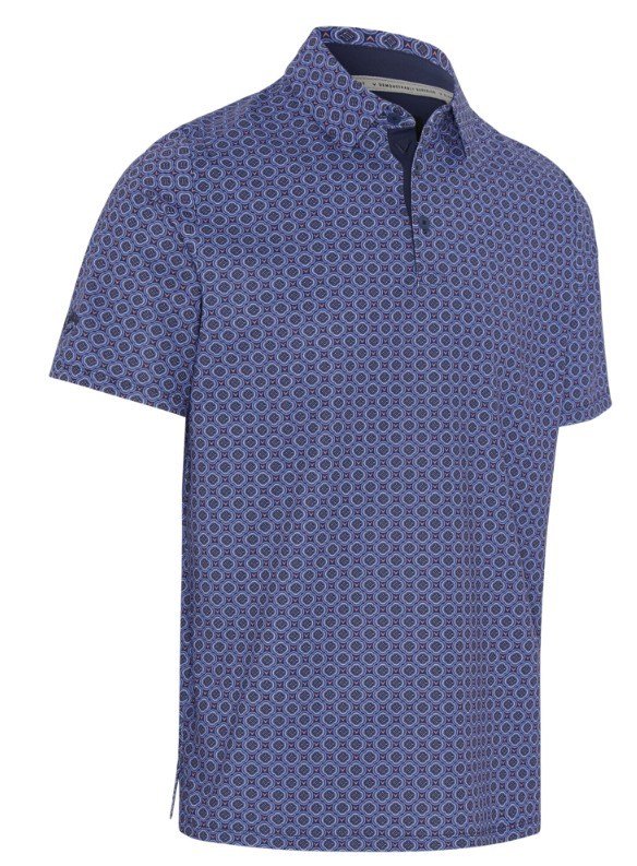 Callaway Club Print męskie polo, peacoat