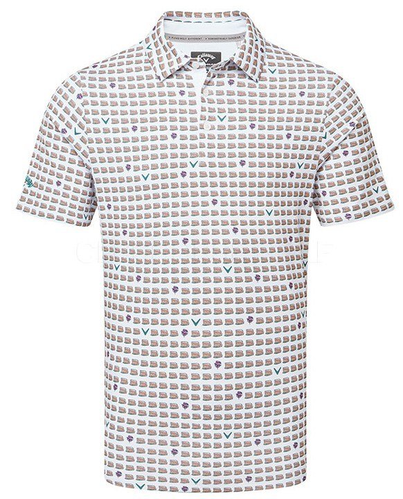 Callaway One Pimento męskie polo, białe