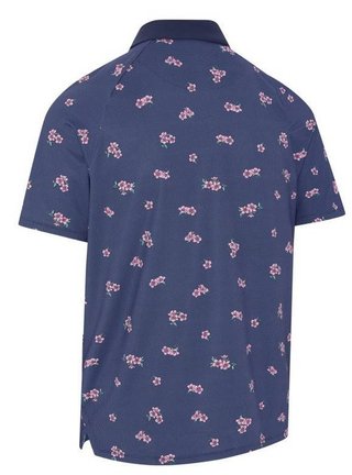 Callaway Azalea Gingham Print męskie polo, peacoat