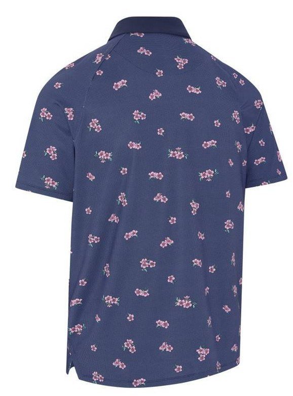 Callaway Azalea Gingham Print męskie polo, peacoat