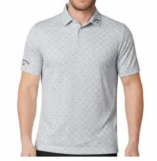 Callaway Foulard Printed męskie polo, bright white