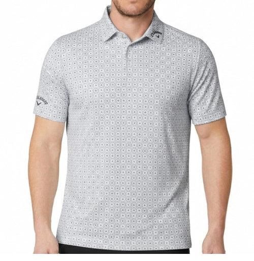 Callaway Foulard Printed męskie polo, bright white