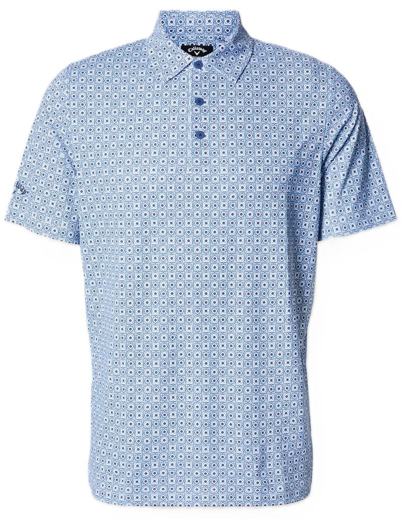 Callaway Foulard Printed męskie polo, peacoat