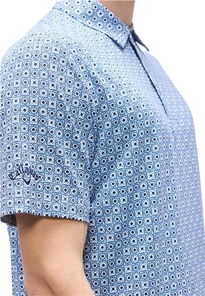 Callaway Foulard Printed męskie polo, peacoat