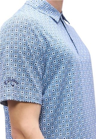 Callaway Foulard Printed męskie polo, peacoat