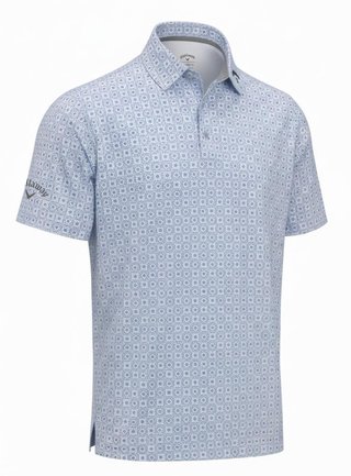 Callaway Foulard Printed męskie polo, vista blue
