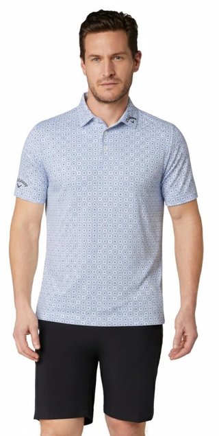 Callaway Foulard Printed męskie polo, vista blue