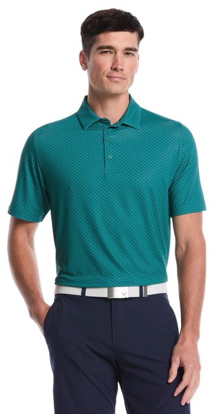 Callaway Trademark Golf Printed męskie polo, galapagos green