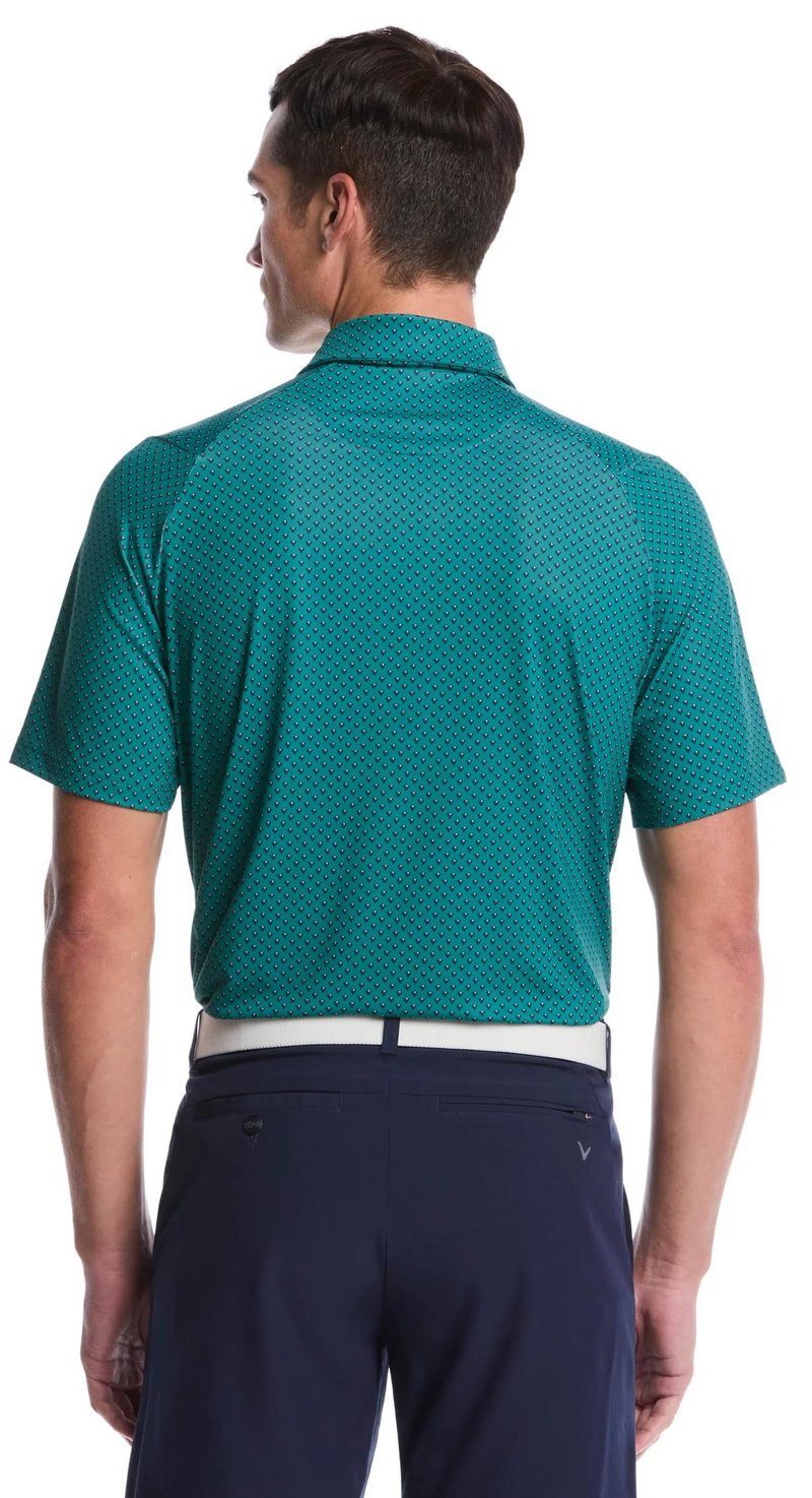 Callaway Trademark Golf Printed męskie polo, galapagos green
