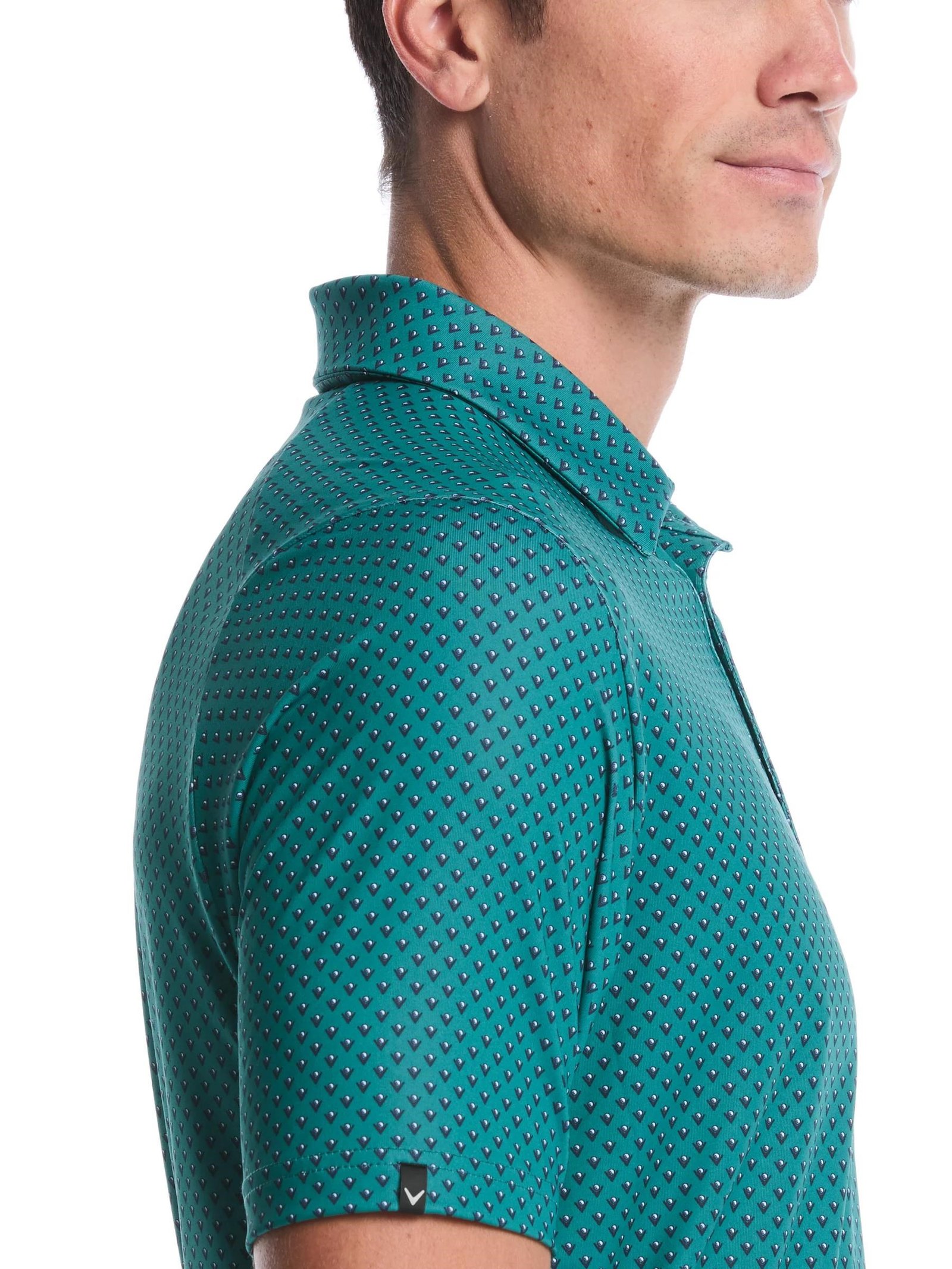 Callaway Trademark Golf Printed męskie polo, galapagos green