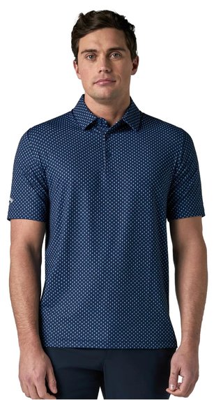 Callaway Trademark Golf Printed męskie polo, peacoat