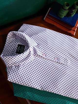 Callaway Trademark Golf Printed męskie polo, pink tulle