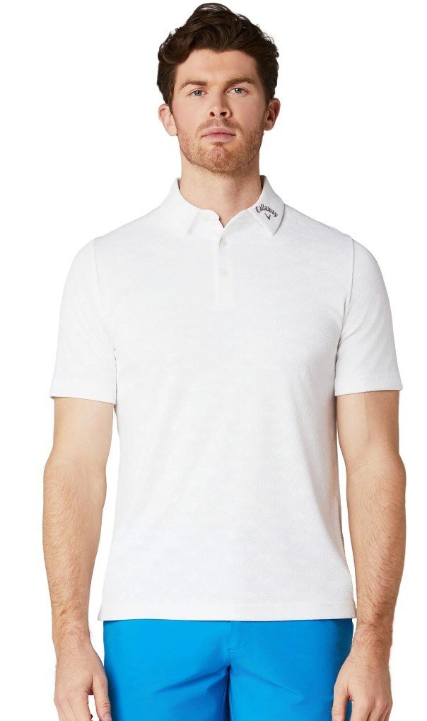 Callaway Odyssey Ventilated Jacquard męskie polo, białe