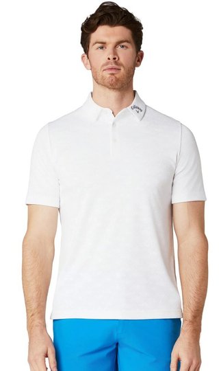 Callaway Odyssey Ventilated Jacquard męskie polo, białe