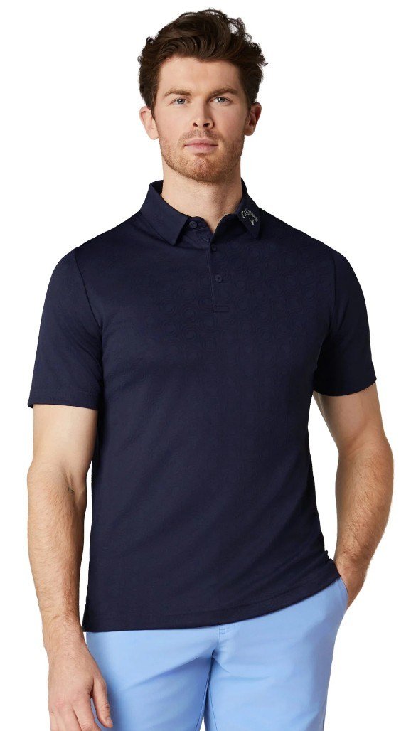 Callaway Odyssey Ventilated Jacquard męskie polo, peacoat