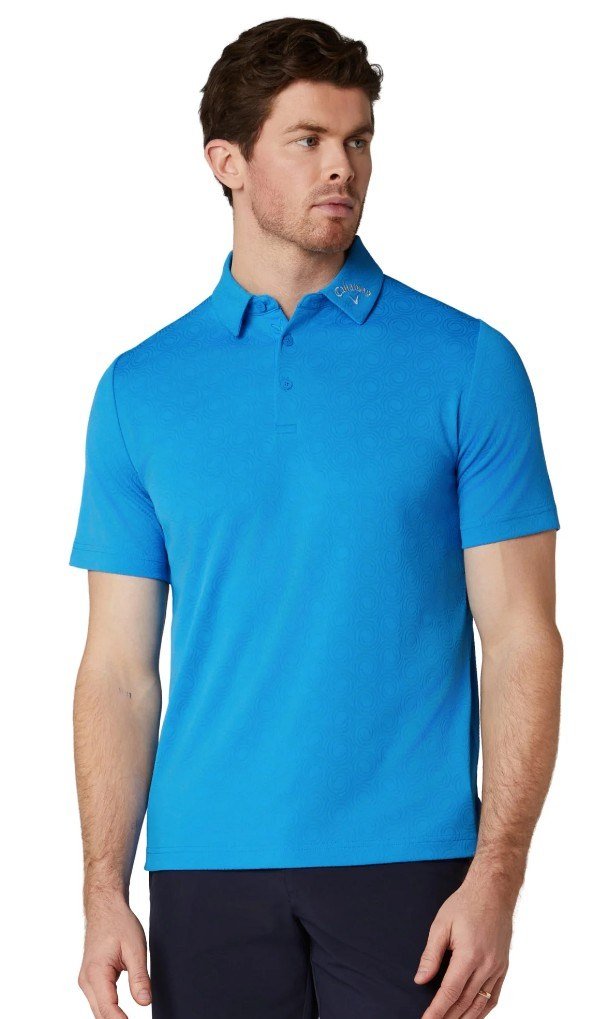 Callaway Odyssey Ventilated Jacquard męskie polo, brilliant blue