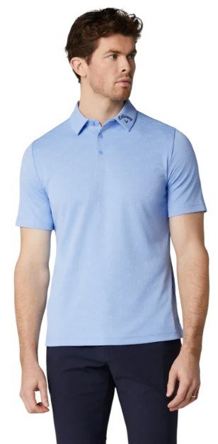 Callaway Odyssey Ventilated Jacquard męskie polo, vista blue