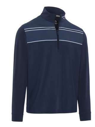 Callaway Blocked Printed Chev Textured męska bluza, granatowa