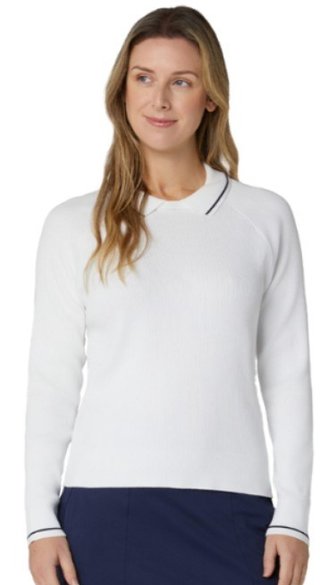 Callaway Collared damski sweter, biały