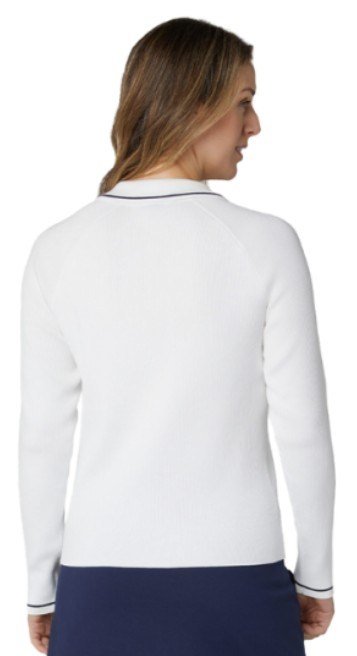 Callaway Collared damski sweter, biały