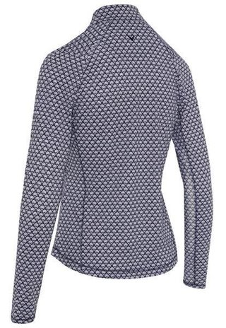 Callaway Scarf Geo Print Long Sleeve damskie polo, peacoat